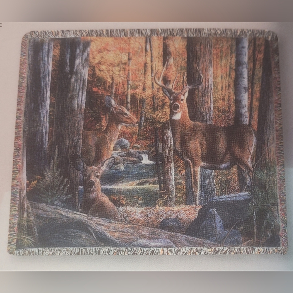 Manual Wood Worker Because someone in Heaven Tapestry Throw